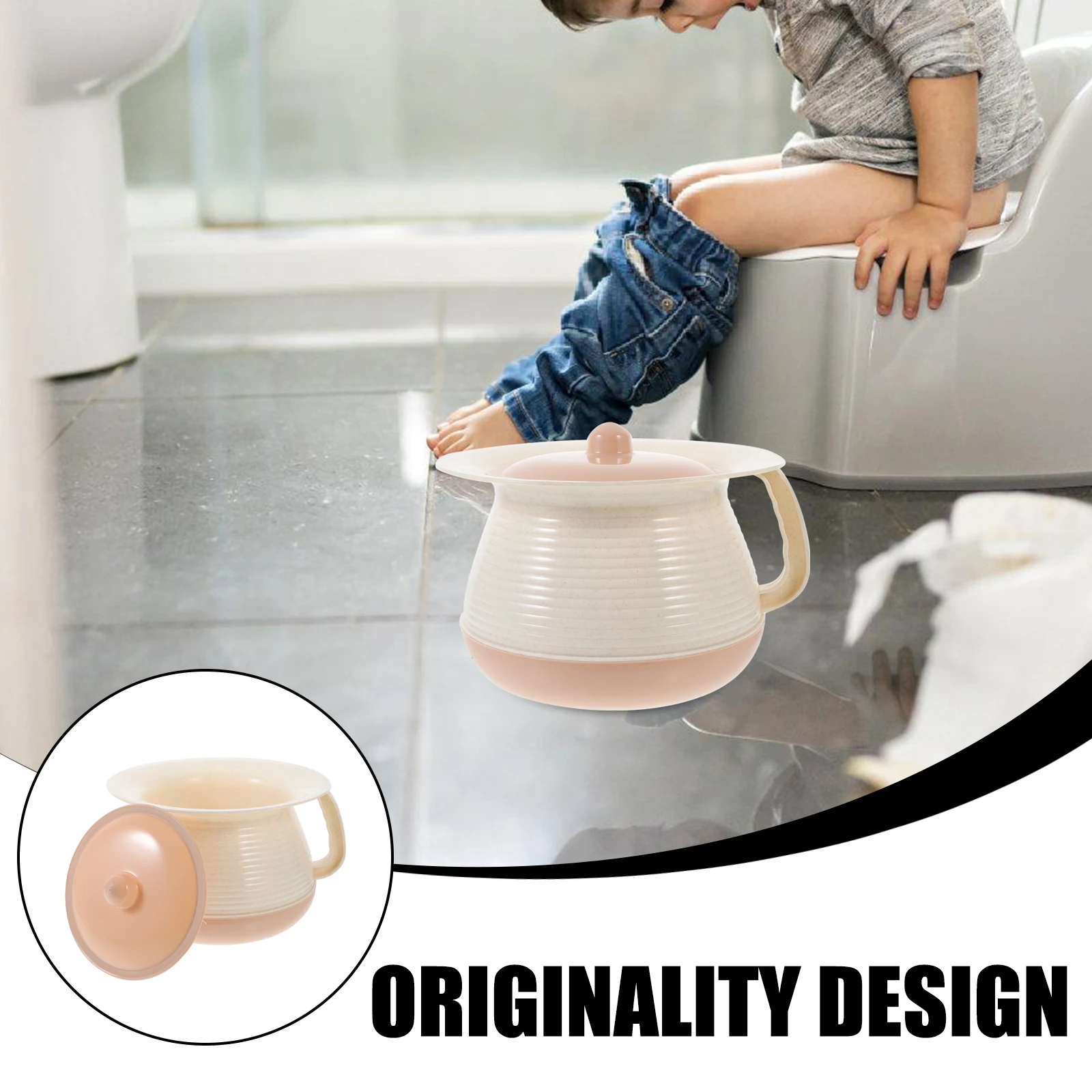 

1PC Infant Toddler Urine Bucket Toilet Potty Chamber Pot Portable Camping Home Bedroom Travel Seal Lid Unisex Kids Elderly