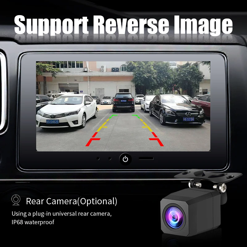 USB سيارة داش كاميرا مع عكس الكاميرا ، DVR ، تسجيل مزدوج ، ADAS ، كامل AR ، 1080P ، HD ، أندرويد ، الملاحة ، وحدة الرأس ، مشغل سيارة #4