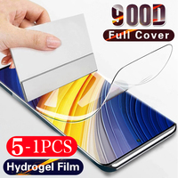 5-1Pcs For Xiaomi Poco M2 M3 M4 M5 pro 5G GT NFC M5s full cover X4 X3 F4 F3 F2 GT C40 C31 X2 hydrogel film protective Not Glass