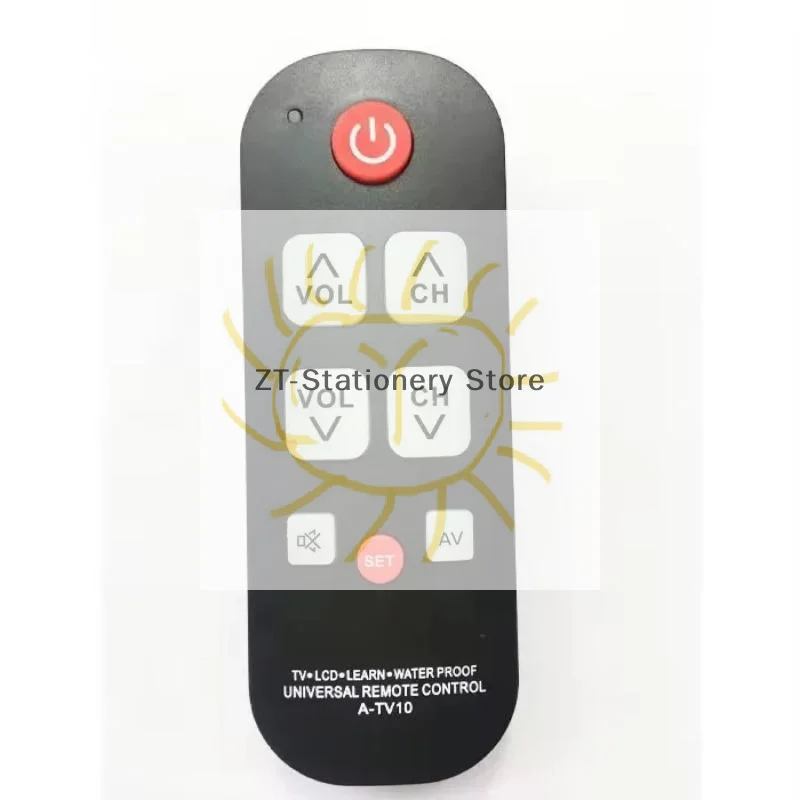 1pcs A-TV10 TV Remote Universal Controller Simple Waterproof Remote Control With LED Light For All TV Models