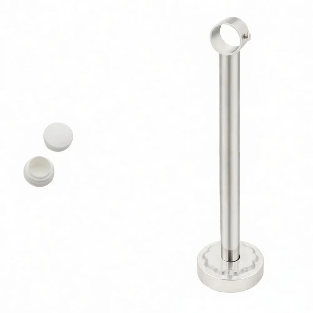 Stainless Steel Closet Rail Bracket Wall Mount Flange Socket For Drying Pole Wardrobe Hanging Pipe Support Organization
