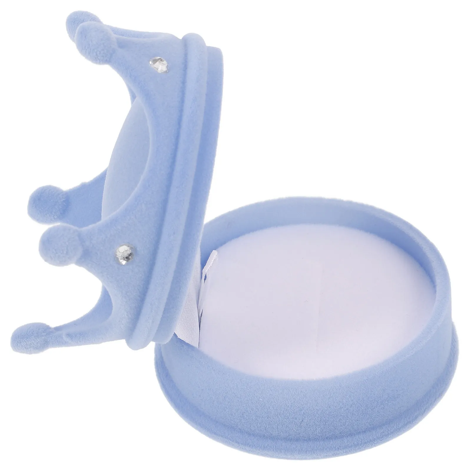 Crown Shaped Ring Box Small Jewelry Storage Case Elegant Ring Holder for Wedding Engagement Proposal Decorative Jewelry