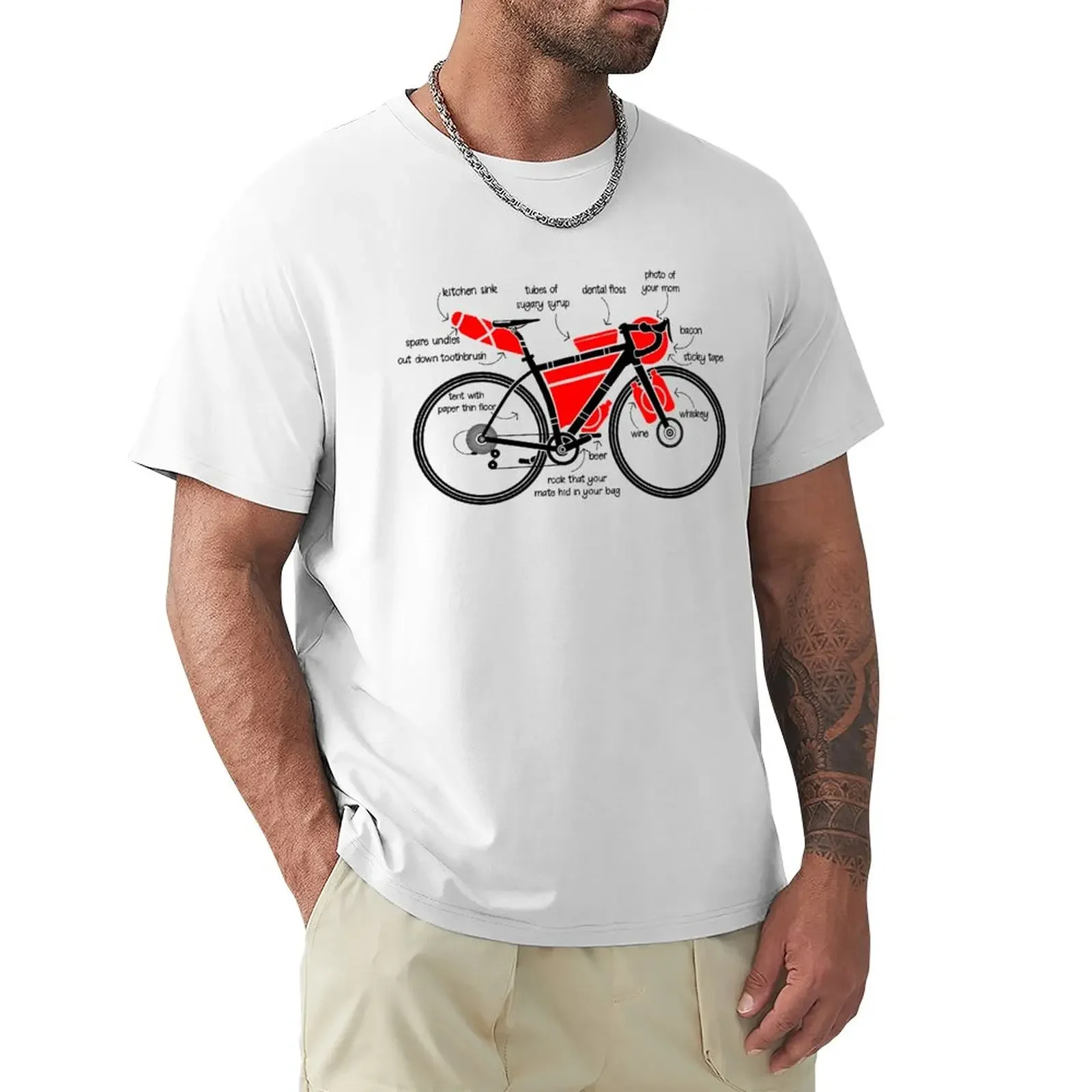 Bikepacking Funny Gear List T-Shirt customizeds new edition funny t shirts for men