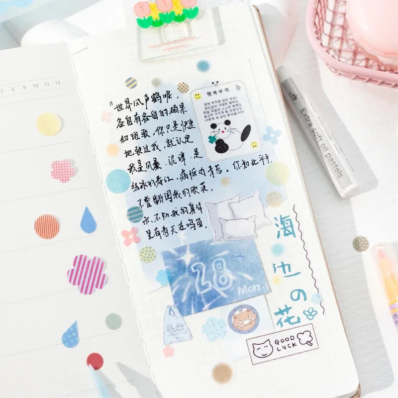 مجلة الذهاب 4.5x200 سنتيمتر مشرقة الهندسة شريطٌ لاصق ملصقات التألق الفن شريط مزخرف ملصقات لمجلة سكرابوكينغ #6