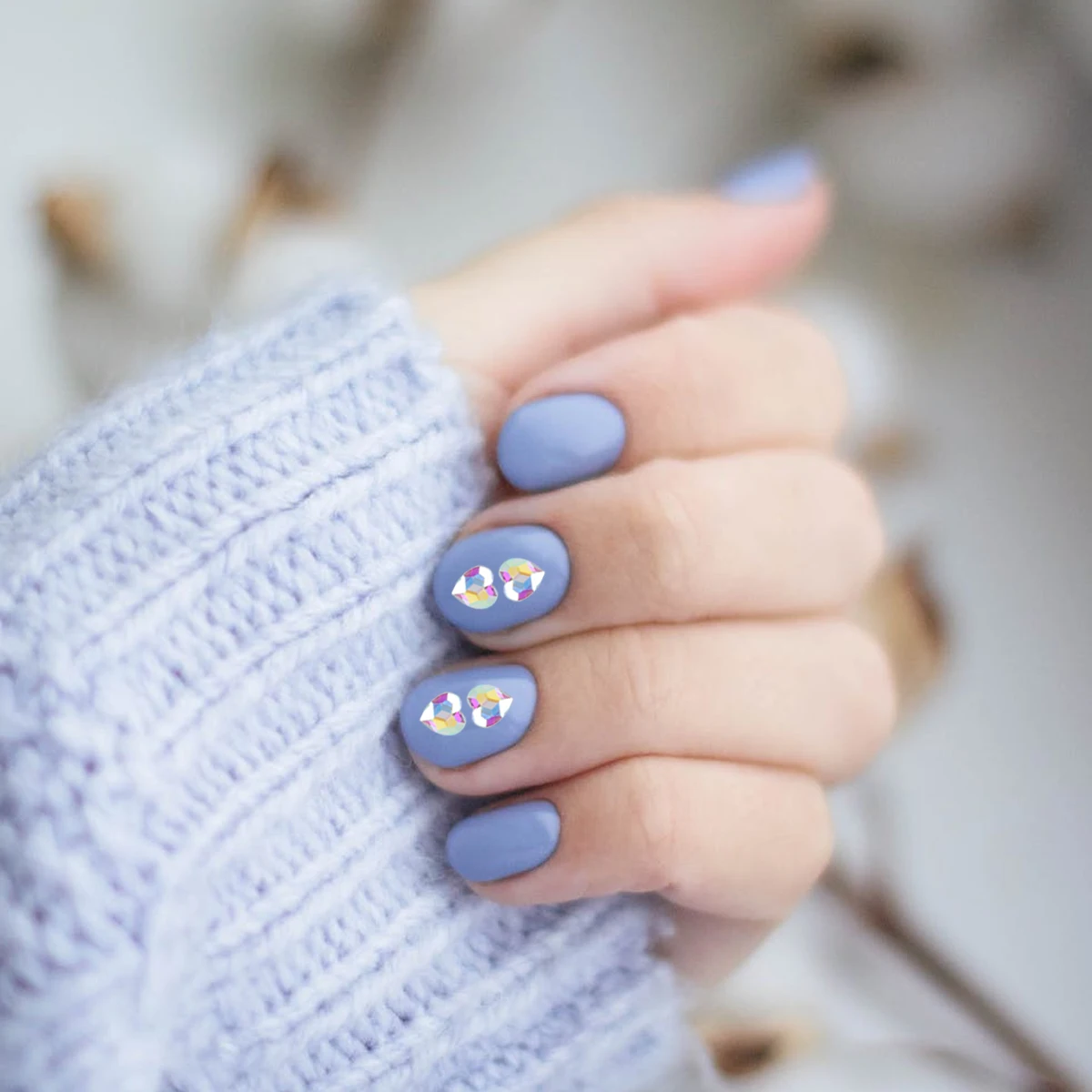 100개 하트 모양 유리 팁 DIY 아트 장식 매니큐어 디자인 네일 드릴 액세서리 휴일 파티 크리스마스 이벤트 네일