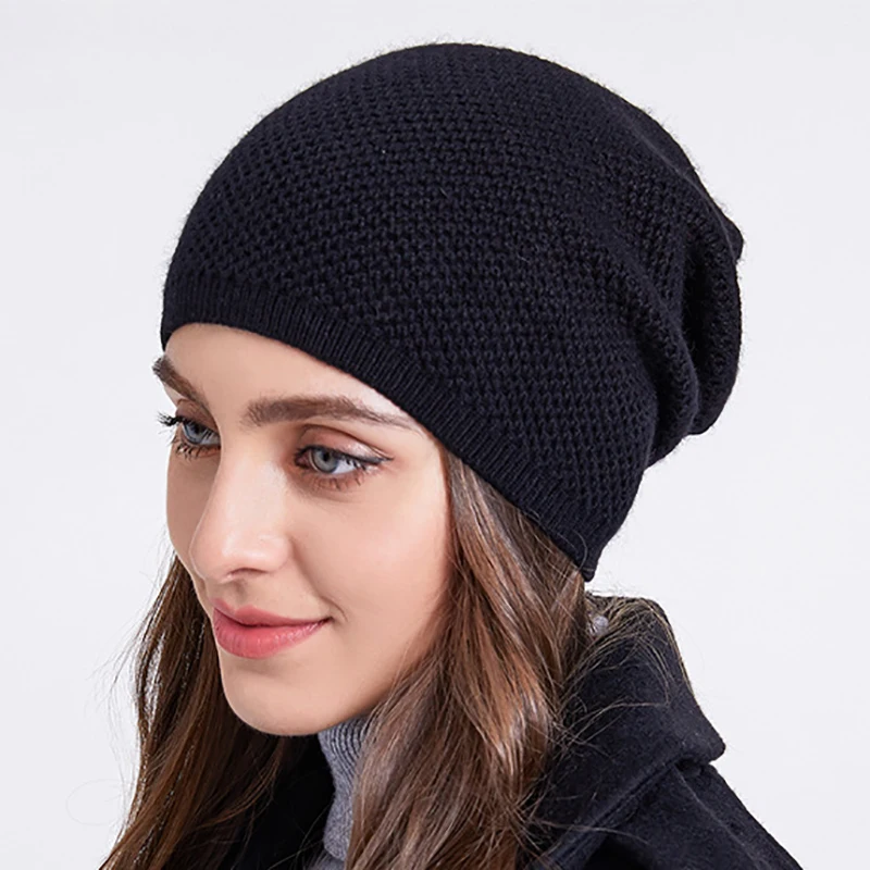 

Solid Cashmere Knitted Beanie Hat For Women Men Warm Soft Skull Beanies Cap Autumn Winter Skullies Bonnet Cap Streetwear Hats