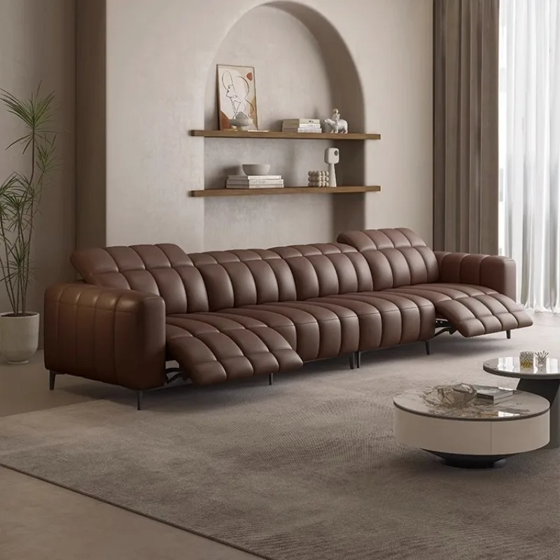 Italiaanse minimalistische leren bank