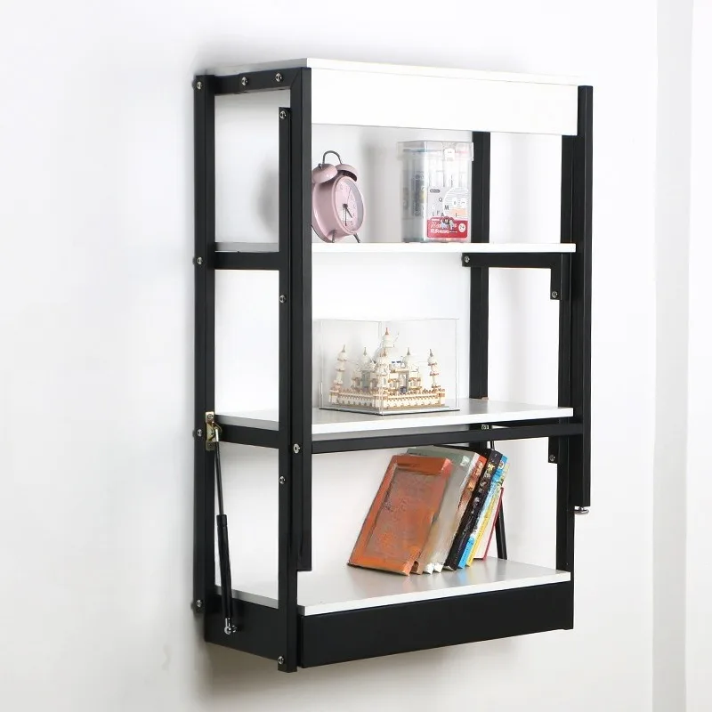 Wall-mounted multi-functional folding table, simple retractable shelf for small apartments