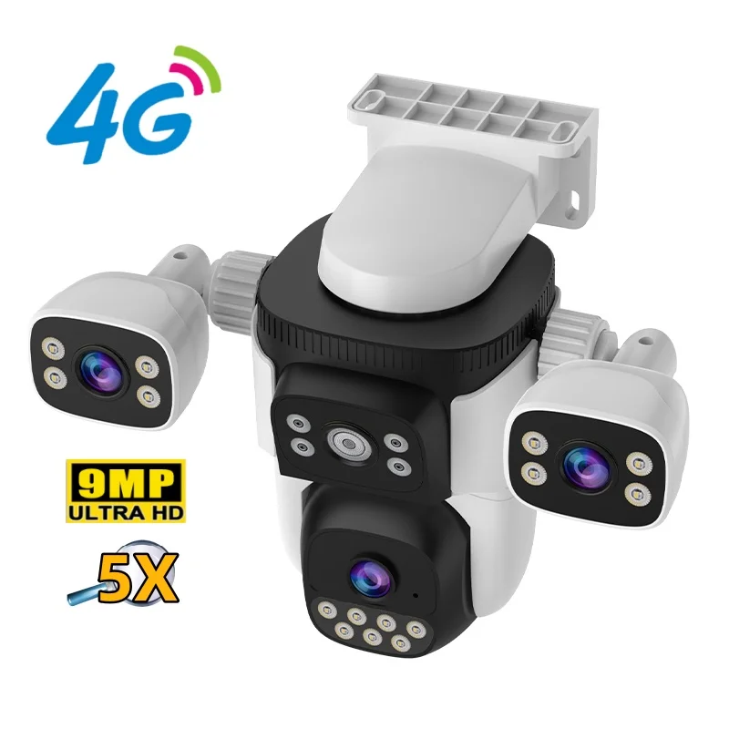 

July003 CG621SR 2024 Latest Exclusive Private Model X5 Zoom 9MP HD 360 Degree Monitoring PTZ CCTV Wireless 4G Security Cameras O