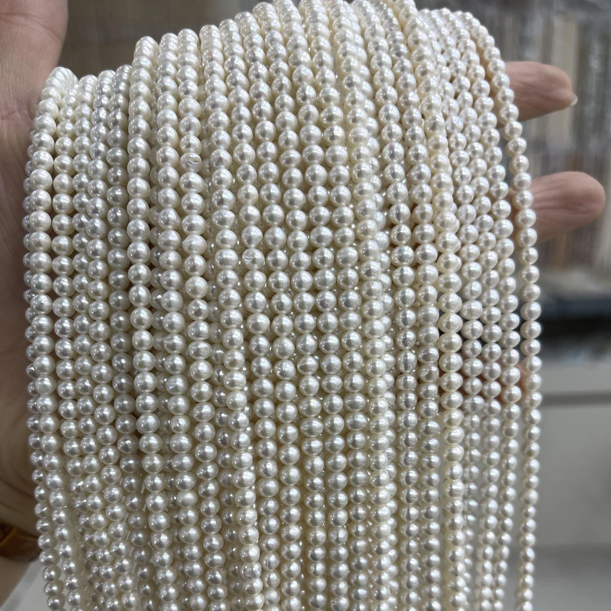 

Natural Freshwater Small White Rice 4-5mm Shape Pearl Loose Bead Jewelry Make DIY Necklace Earring Bracelet Accessory Women