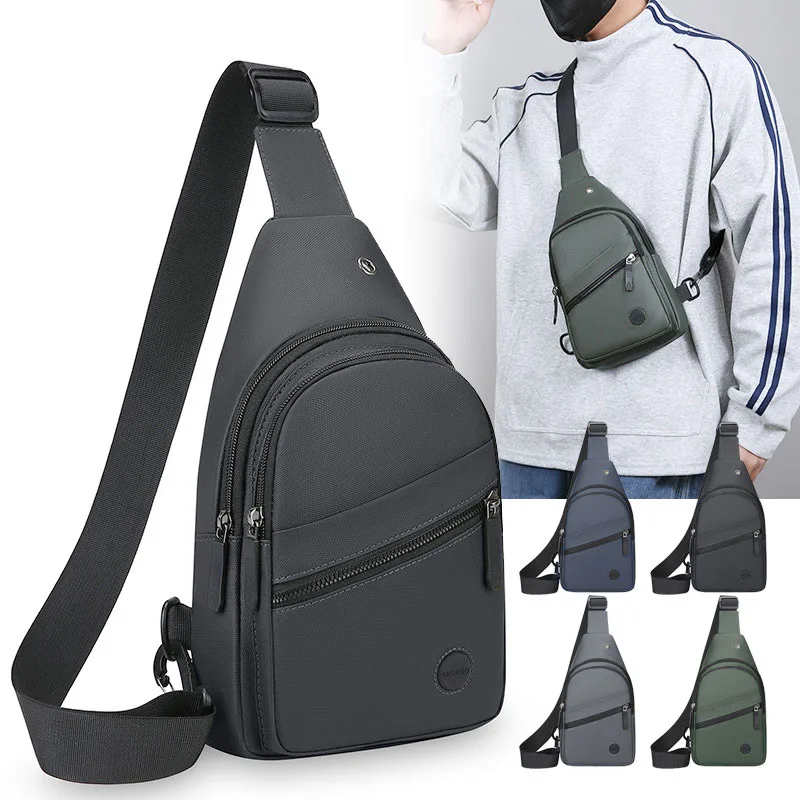 

TOP High Density Nylon Waterproof Chest Bag Men's Stylish Crossbody Pack Lightweight Outdoor Hiking Shoulder Sling Bag