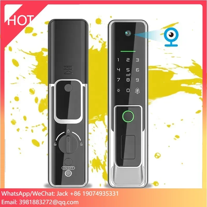 2023 Modern WiFi Tuya Smart Automatic Digital Door Lock for Apartments