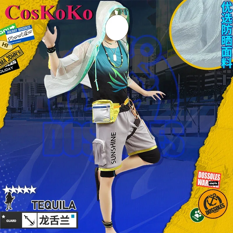

【Customized】CosKoKo Tequila Cosplay Anime Game Arknights Costume Summer Holiday Uniform Halloween Party Role Play Clothing New