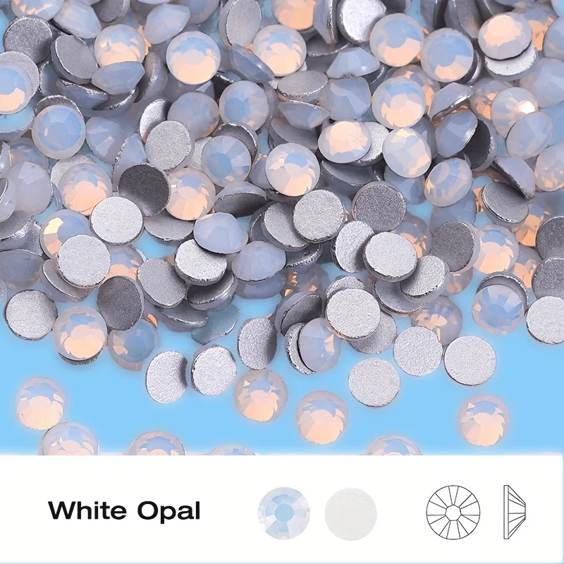 SS4-SS30 Opal Series Glass Rhinestone Glitter Flatback Non Hotfix Cтразы For DIY Nails Clothing Mug Decoration Accessories
