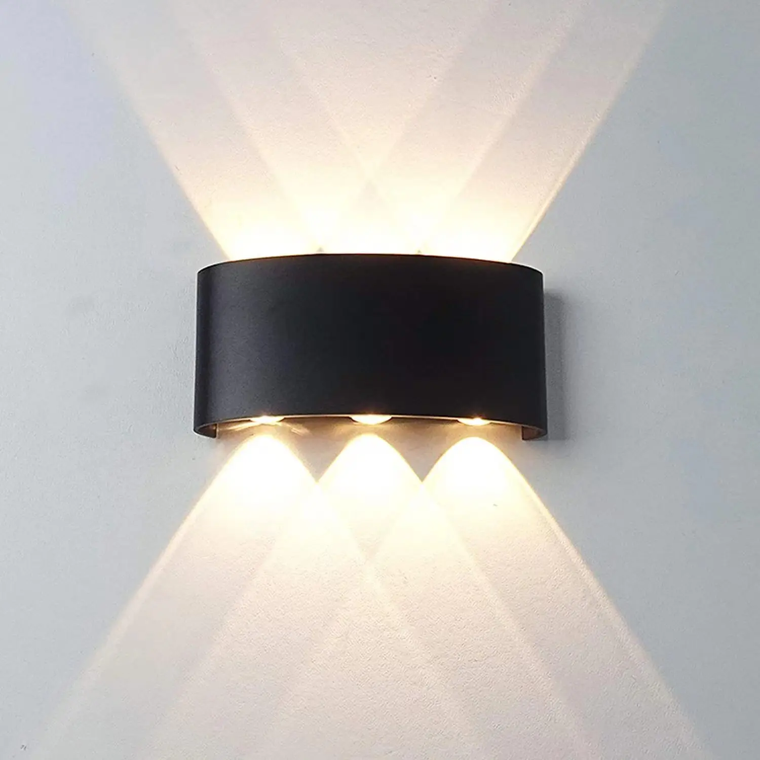 Apliques de pared LED, lámpara moderna para interiores y exteriores, luces blancas de montaje en pared arriba y abajo para decoración de sala de estar, pasillo y dormitorio