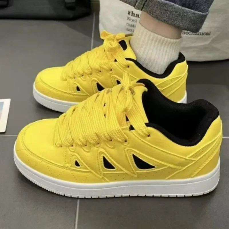 

Новые розовые милые женские туфли 2024, белые универсальные женские туфли Kawaii, прочная розовая спортивная обувь для маленьких девочек, большие размеры 36-44