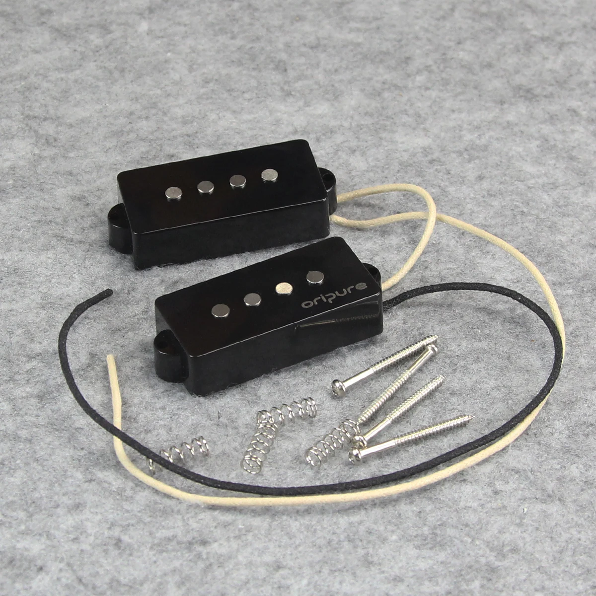 OriPure Alnico 5 PB Bass Pickup Set Black Electric Bass Pickup 11K For 4 Strings Bass