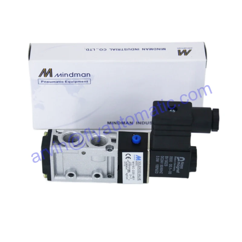 

Mindman Aluminium Alloy Pneumatic Solenoid Valve MVSC-220-4E1 DC24V MVSC-220-4E2 AC220V AC110V