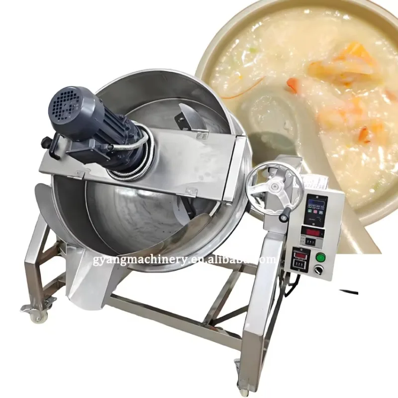 

Stainless Steel Industrial Double Jacket Electric Cooking Pot for Sauce Jam Cooking Pot With Mixer Made in China