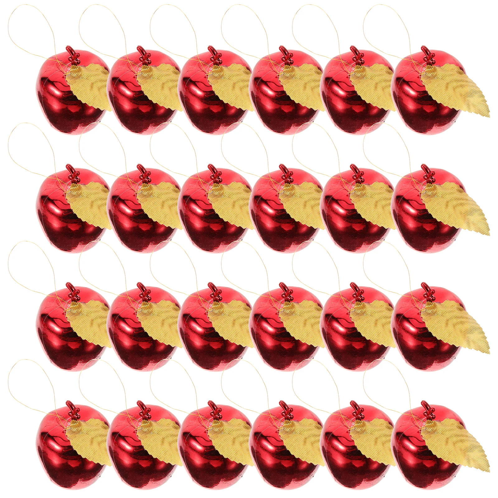 

Simulation Apple Pendant 4cm Christmas Apple Hanging Ornament Plastic Xmas Tree Ornament Electroplated Surface Bright Colors