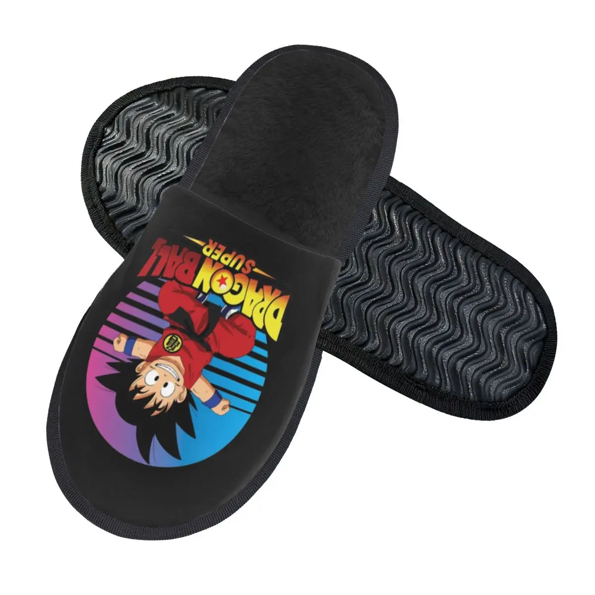 D-Dragon-Ball-L DragonBallz DBZ Bedroom Slippers with Memory Foam Slipper Gift for Unisex House Shoes with Anti-Skid Sole