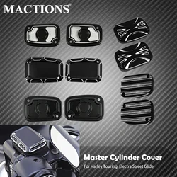 Copertura della pompa freno anteriore CNC per moto per Harley Touring Electra Street Glide Road King Ultra V-Rod Night Rod FLHR