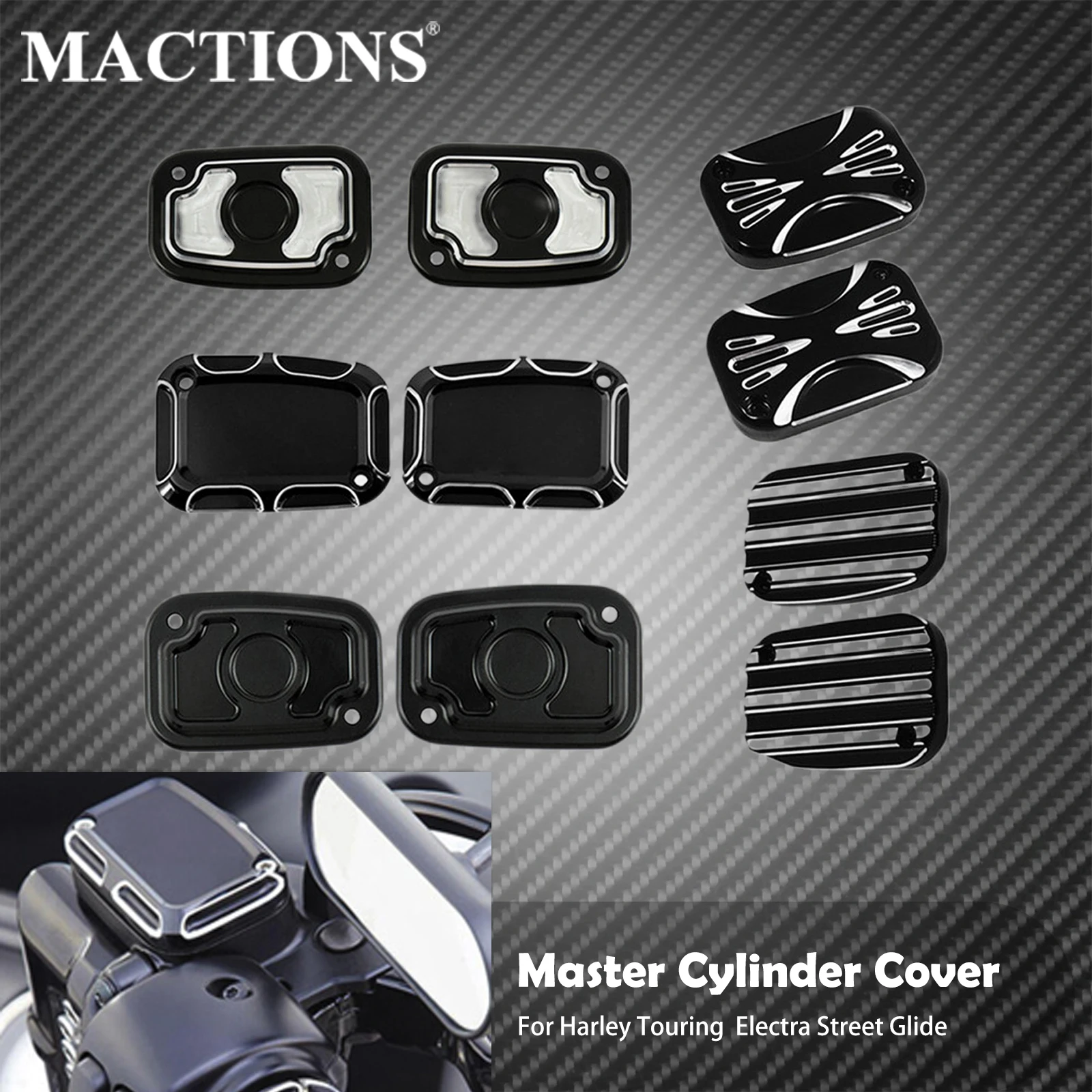 Motorcycle CNC Front Brake Master Cylinder Cover For Harley Touring Electra Street Glide Road King Ultra V-Rod Night Rod FLHR