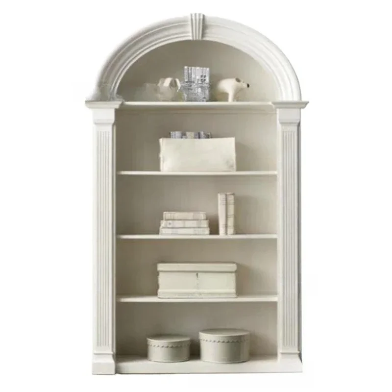 

Export American solid wood bookcase custom furniture home study retro curved children's bookcase storage rack