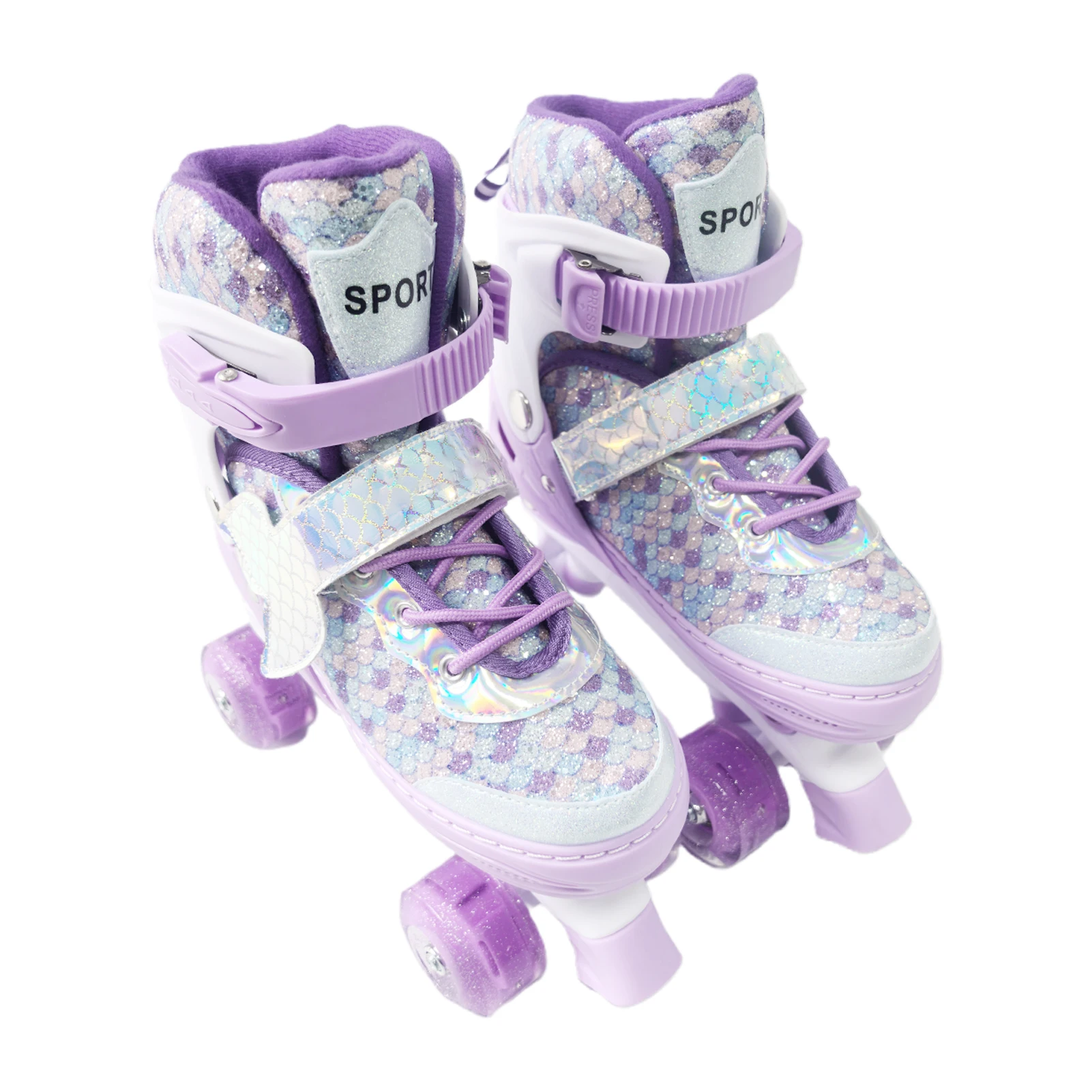 Kinder-Rollschuhe Verstellbar mit Blinkenden Rädern ABEC-Lager Dreifachschutz für Drinnen und Draußen Anpassbare Rollschuhe – Detail 8