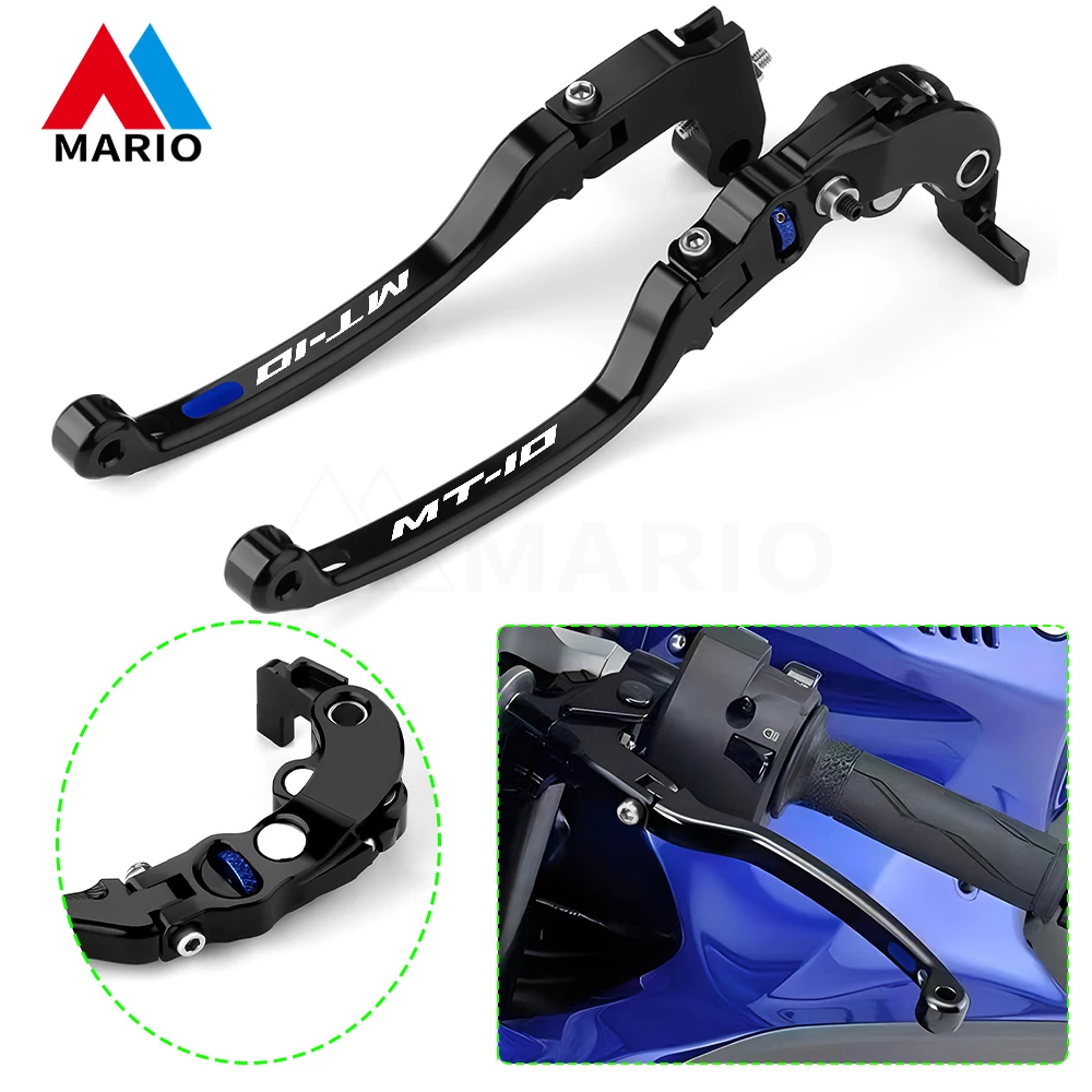 For YAMAHA MT-10 MT10 SP 2022 2023 Motorcycle Left & Right Aluminum Shorty Brake Clutch Lever Accessories