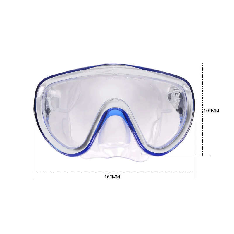 1 PC Diving Goggles Large Frame Mask Adult Men and Women Transparent Swimming Glasses Camping Accessories 16*10cm