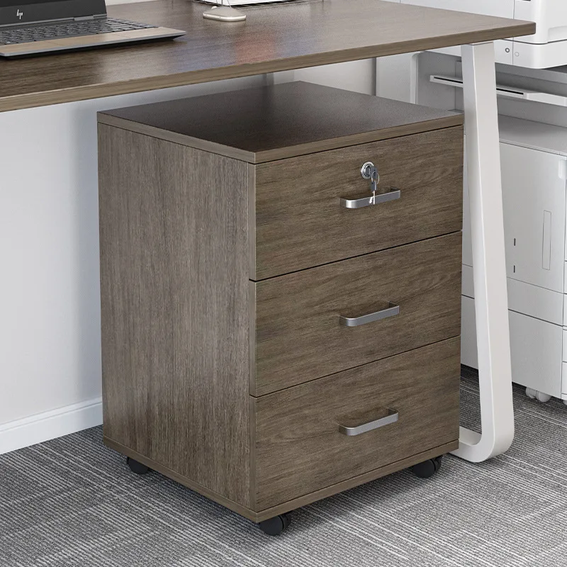 File cabinet Three pumps Movable small cabinet with lock Office under table Low cabinet with wheels Multi-layer storage