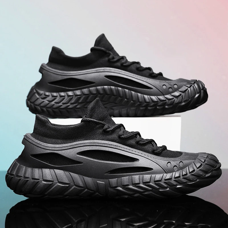 

Мужская повседневная спортивная обувь, плетеные туфли, носки, туфли, туфли для ленивых на одну ногу, универсальная повседневная спортивная обувь на толстой подошве, сезон