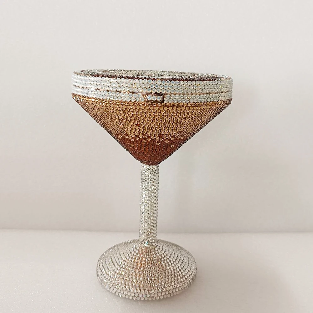 Goblet Crystal Rhinestone Purses WHTUOHENG Diamond Clutch Bag Women Wedding Evening Purse Bridal Dinner Cocktail Party Bag