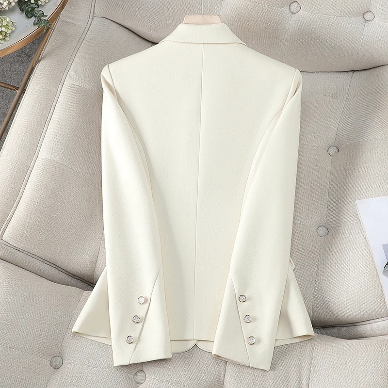 Zjyt moda coreana blazers para mulher manga longa lapela gola casual fino ajuste jaquetas casacos senhoras do escritório plus size outerwear