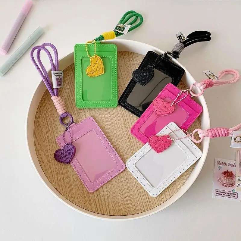 PU Card Holder For ID Cards And Photos Korea Style Comes With A Protective Cover