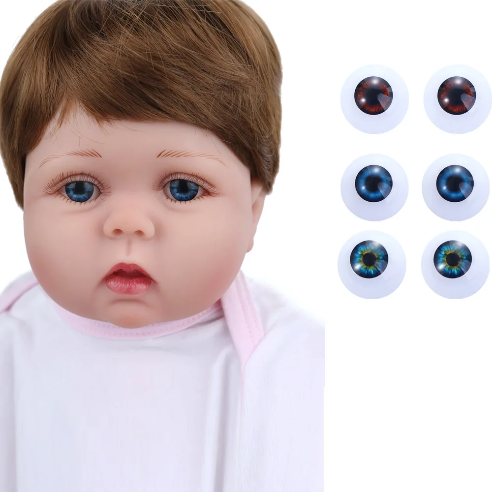 1 Pair 24/22/20mm Reborn Doll / Bjd Doll Eyeball With Different Colours Most Hot Sell Reborn Dolls Accessories For Kids DIY