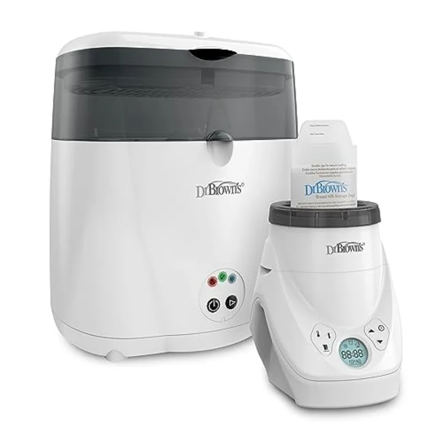 

Нагреватель для грудного молока и бутылочек Natural Flow MilkSPA с электрическим стерилизатором Dr. Brown's Deluxe для детских бутылочек и других детских принадлежностей