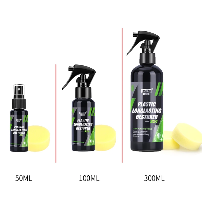 Car Plastic Restorer Back To Black Gloss Auto Plasitc Parts Repair Spray HGKJ S24  50ml Exterior Renovator Car Cleaning