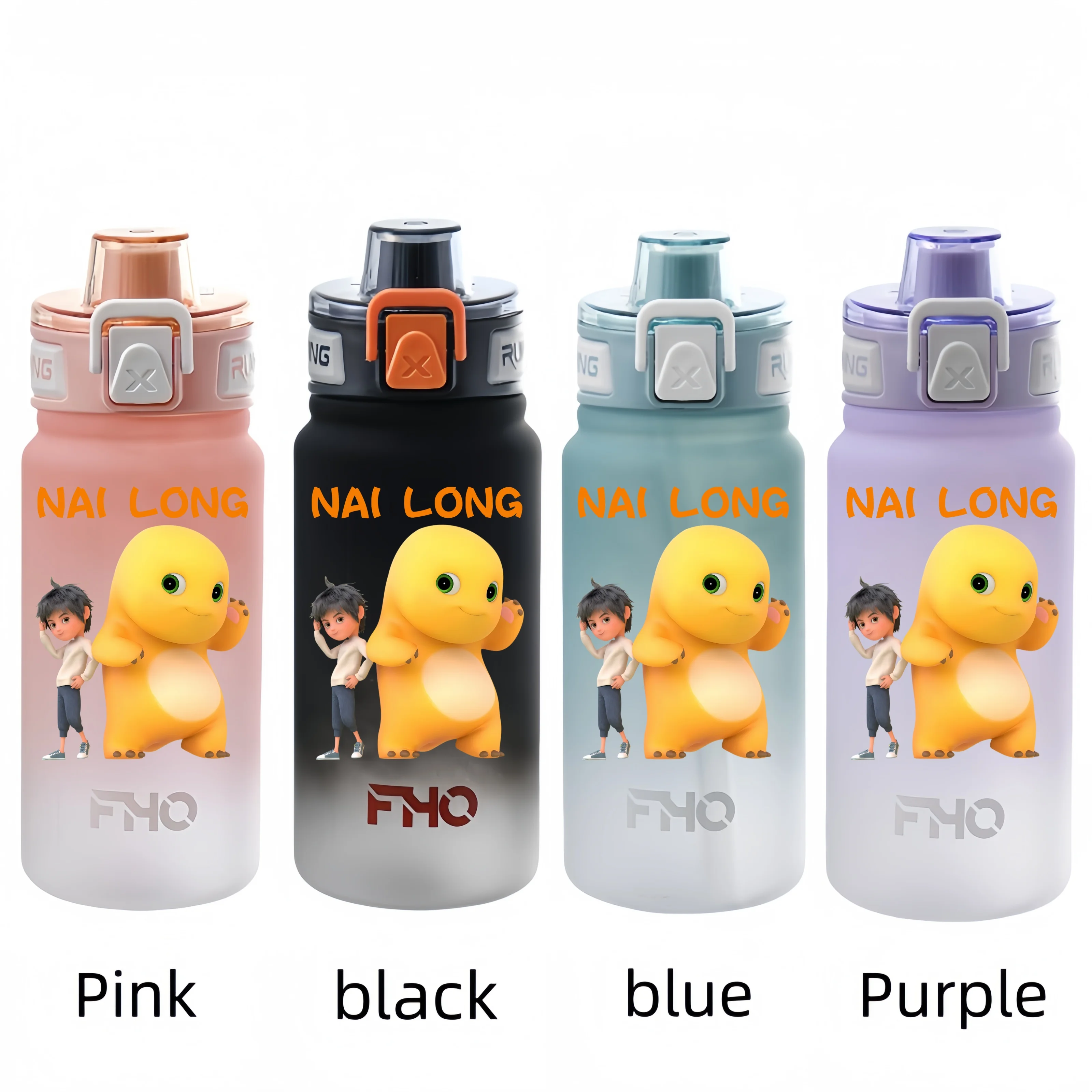 Milk Dragon 750ml Plastic Anti-drip Water Bottle for Fitness and Sports Drinking  Large Capacity   Children Students New Style