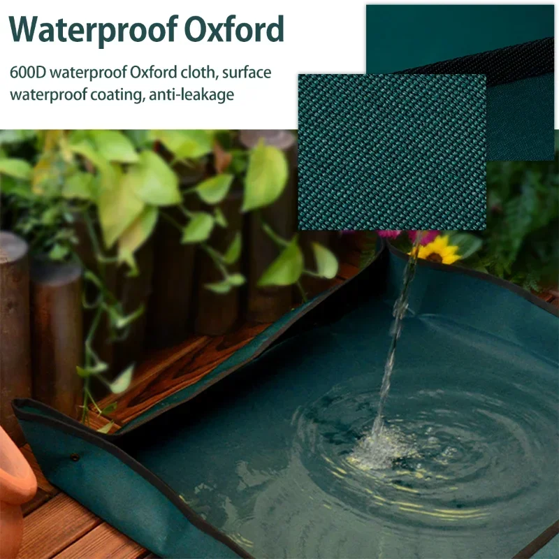 Planting Mat 600D Oxford Cloth Plant Repotting Mat Foldable Waterproof Gardening Potting Pad Flower Pots Transplanting Mats