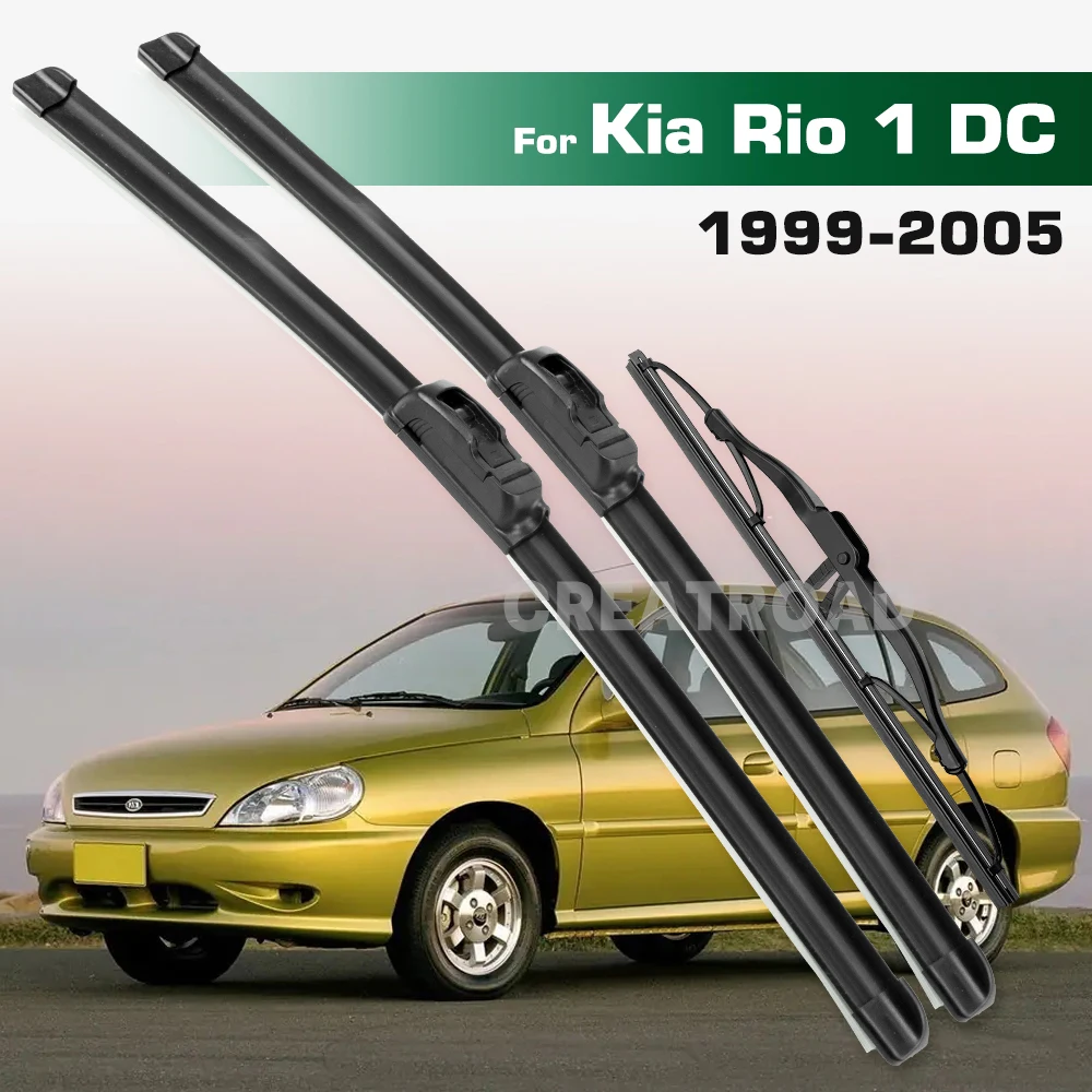 

GREATROAD Стеклоочиститель с левым и правым рулем, набор передних и задних щеток стеклоочистителя для Kia Rio 1 DC 1999-2005 гг., щетки для лобового стекла