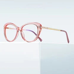 Women Fashion Cat Eye Shape Optical Glasses Frame with Recipe Prescription Female Eyewear Stylish Full Rim TR-90 Plastic Woman