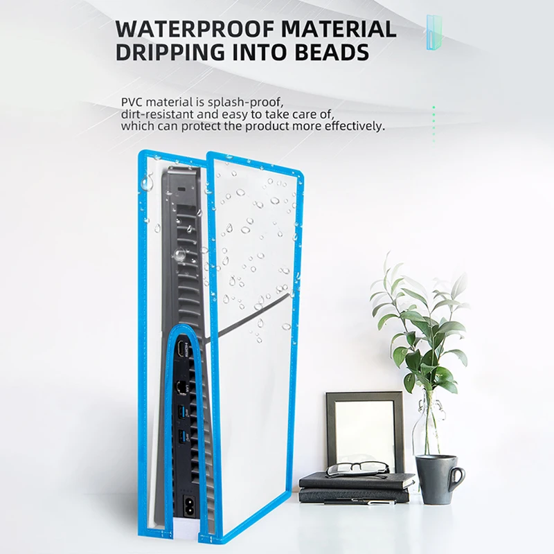For PS5 Slim Console Dust Cover Dustproof Transparent Case Dustprevent Bag Game Accessories For Disc Version & Digital Edition view 3