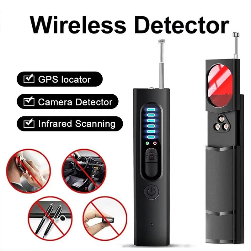 Hidden Camera Detector Anti-Spy GPS Tracker Listening Camera Detector Wireless Signal Scanner Gadget Security Protection Hidden