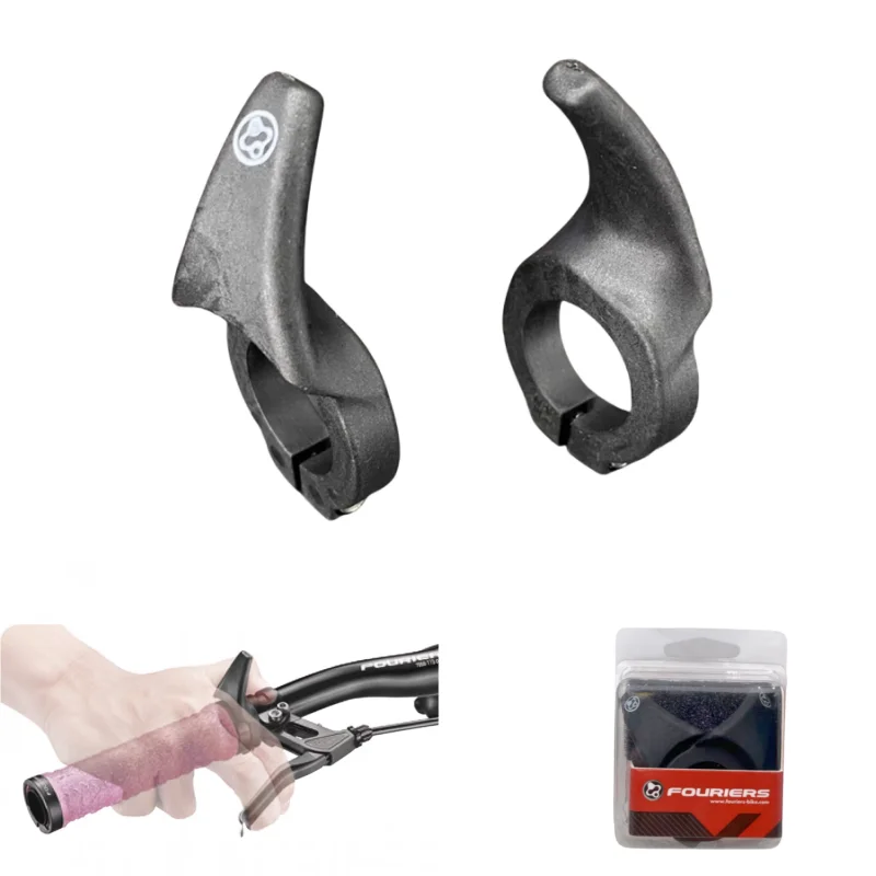 FOURIERS Mountain Bike Rest Sub-handle Bicycle Thumb Force Grip Pair Of  nylon Non-slip Handles And Lock Ring Kit