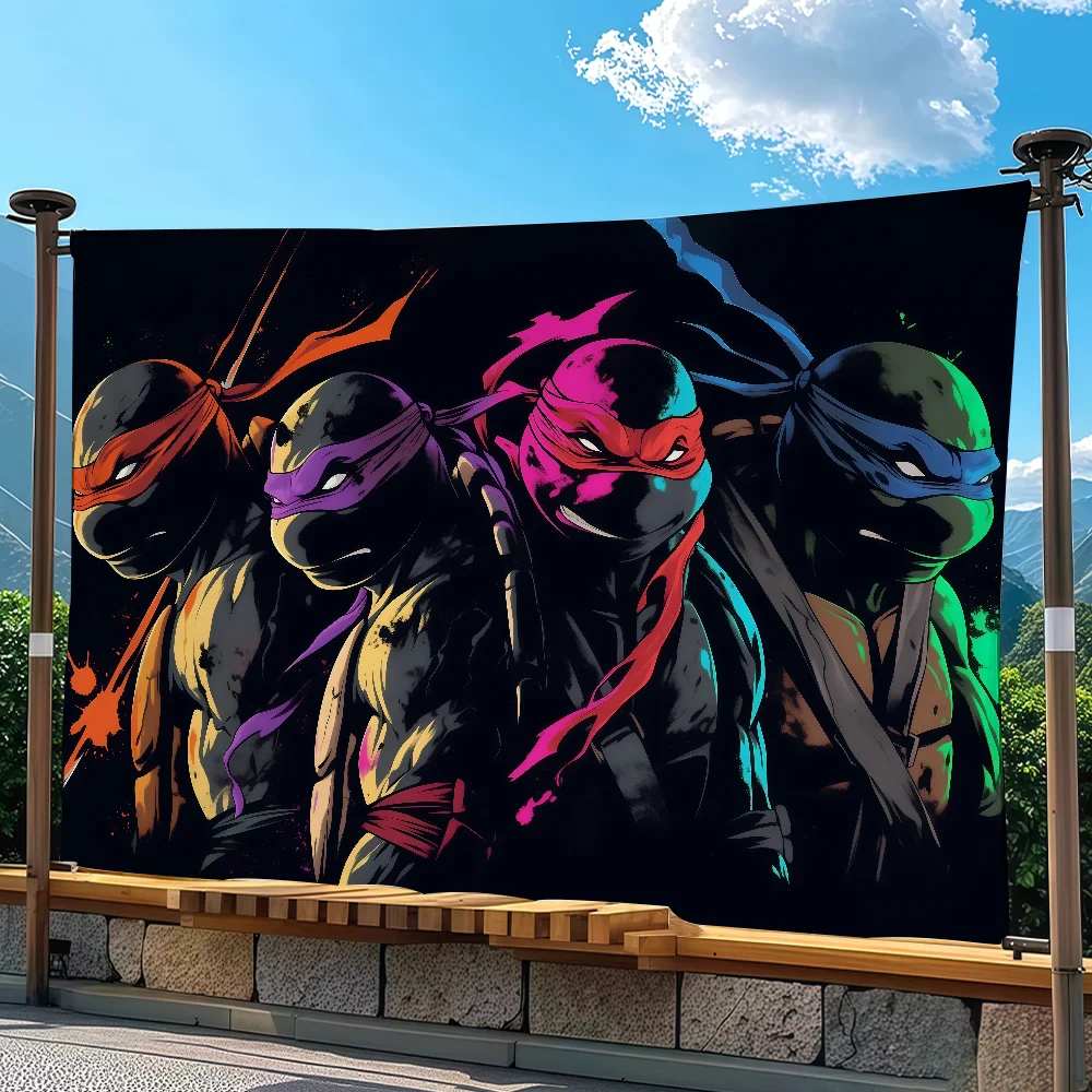 T-Teenage M-Mutant NinjaS Turtle Flag Tapestry Outdoor Party Bedroom Living Room Dormitory Decorative Themed Wall Hanging Banner