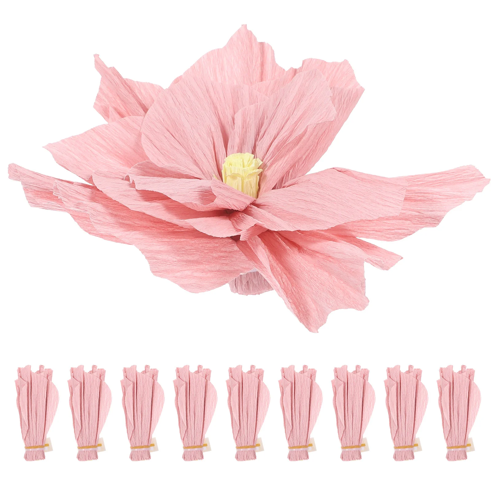 10 Pcs Decorative Paper Flowers Bouquet Wedding Party Room Arrangement Crepe Flower Pendants Hanging Decor Craft Supplies Mobile