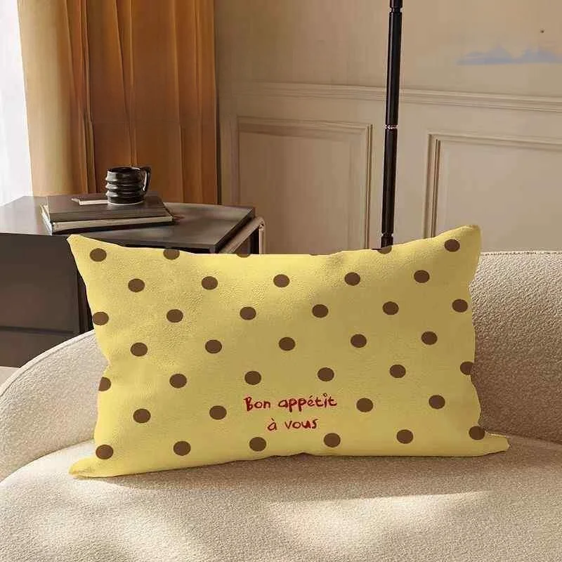 Office Chair Backrest Pillow Detachable Sofa Cushion Bedroom Polka Dot Waist Support New 2026 Removalable for Long Sitting