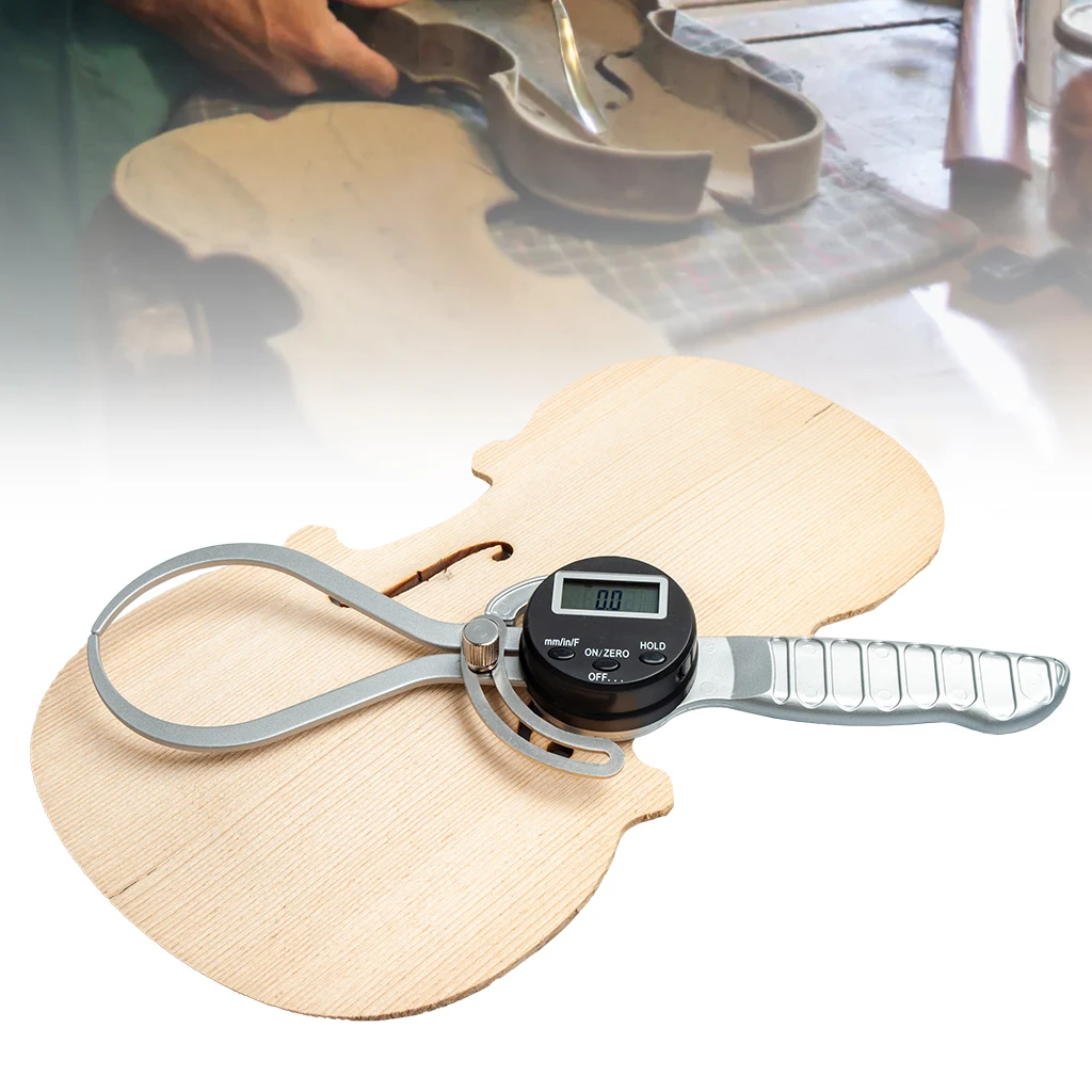 

Цифровой толщиномер для скрипки 0-150 мм, 0.1 мм, для измерения толщины, инструменты для изготовления скрипок, ЖК-дисплей, аксессуары для скрипки